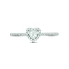 Thumbnail Image 3 of Diamond Heart Halo Promise Ring 1/6 ct tw 10K White Gold