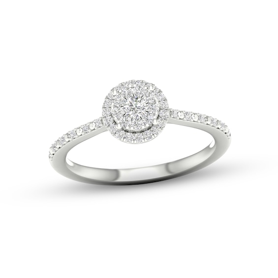 Diamond Promise Ring 1/5 ct tw Round-cut Sterling Silver