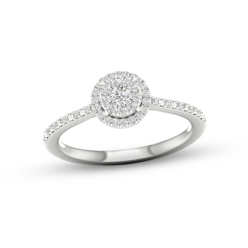Main Image 1 of Multi-Diamond Promise Ring 1/5 ct tw Sterling Silver