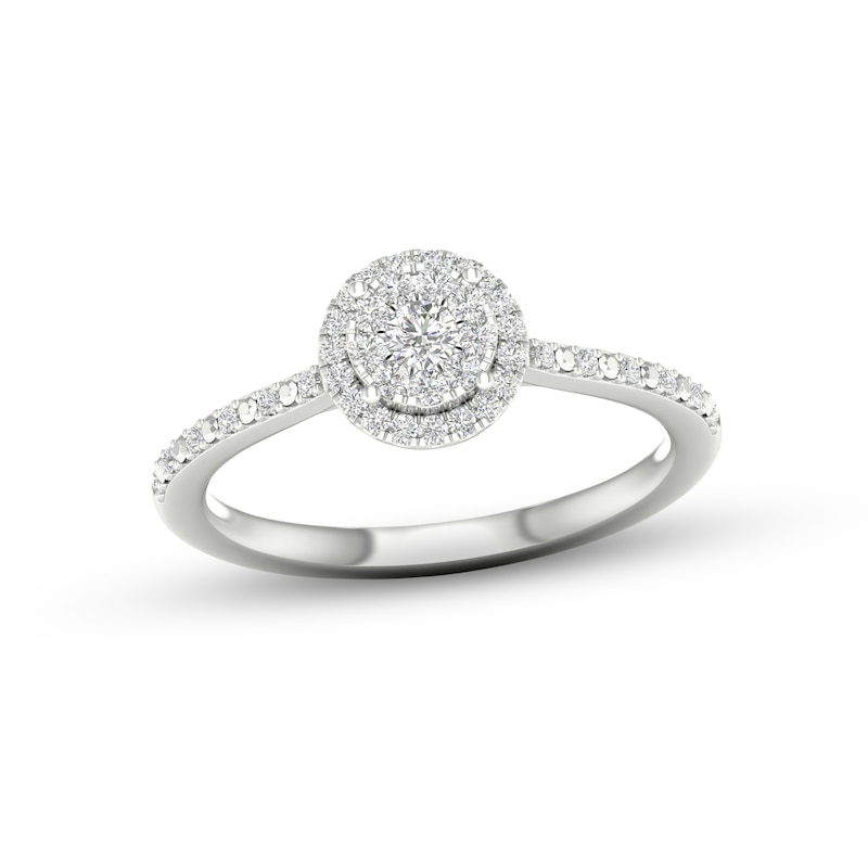 Diamond Promise Ring 1/5 ct tw Round-cut Sterling Silver