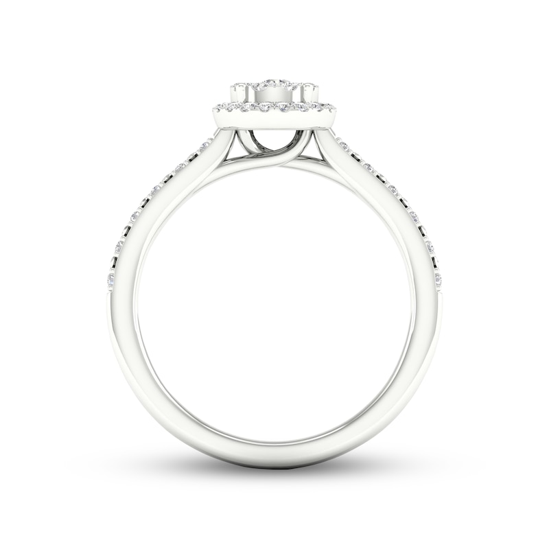 Main Image 4 of Multi-Diamond Promise Ring 1/5 ct tw Sterling Silver