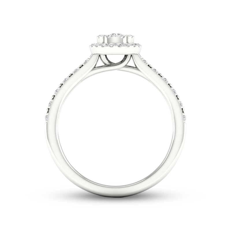 Diamond Promise Ring 1/5 ct tw Round-cut Sterling Silver