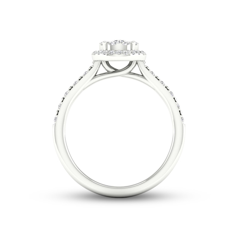 Diamond Promise Ring 1/4 ct tw Round-cut 10K White Gold
