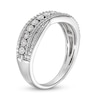 Thumbnail Image 1 of Diamond Crossover Ring 1/10 ct tw Round-cut Sterling Silver