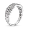 Thumbnail Image 1 of Diamond Crossover Ring 1/10 ct tw Round-cut Sterling Silver