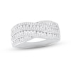 Thumbnail Image 0 of Diamond Bypass Ring 1/2 ct tw Round-cut 10K White Gold