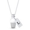 Thumbnail Image 1 of Disney Treasures Alice in Wonderland Diamond Potion Bottle Necklace 1/10 ct tw 10K White Gold 17"