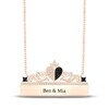 Thumbnail Image 1 of Disney Treasures Alice in Wonderland Black & White Diamond Necklace 1/4 ct tw 10K Rose Gold 17&quot;