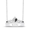 Thumbnail Image 0 of Disney Treasures Alice in Wonderland Black & White Diamond Necklace 1/4 ct tw 10K White Gold 17"