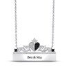 Thumbnail Image 1 of Disney Treasures Alice in Wonderland Black & White Diamond Necklace 1/4 ct tw 10K White Gold 17&quot;