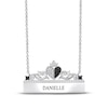 Thumbnail Image 0 of Disney Treasures Alice in Wonderland Black & White Diamond Necklace 1/4 ct tw Sterling Silver 17"