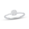 Thumbnail Image 1 of Multi-Diamond Cushion-Shaped Promise Ring 1/20 ct tw Sterling Silver