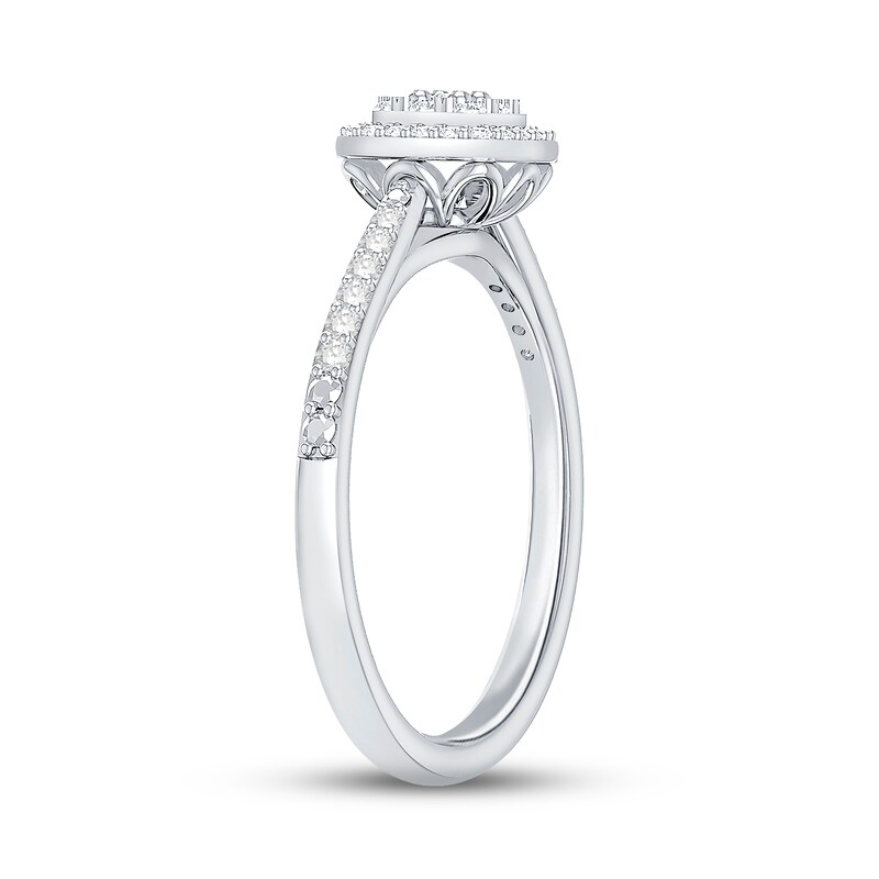 Diamond Promise Ring 1/4 ct tw Round-cut 10K White Gold