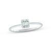 Thumbnail Image 0 of Diamond Promise Ring 1/10 ct tw Baguette & Round-cut 10K White Gold