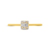 Diamond Promise Ring 1/10 ct tw Baguette & Round-cut 10K Yellow Gold