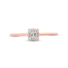 Thumbnail Image 3 of Round & Baguette-Cut Multi-Diamond Promise Ring 1/10 ct tw 10K Rose Gold
