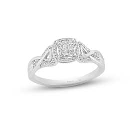 Hallmark Diamonds Promise Ring 1/4 ct tw Sterling Silver