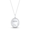 Thumbnail Image 1 of Disney Treasures Alice in Wonderland &quot;Cheshire Cat&quot; Diamond Necklace 1/15 ct tw 10K White Gold 17&quot;