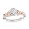 Thumbnail Image 0 of Hallmark Diamonds Promise Ring 1/5 ct tw Sterling Silver & 10K Rose Gold