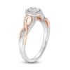 Thumbnail Image 1 of Hallmark Diamonds Promise Ring 1/5 ct tw Sterling Silver & 10K Rose Gold