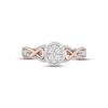Thumbnail Image 3 of Hallmark Diamonds Promise Ring 1/5 ct tw Sterling Silver & 10K Rose Gold