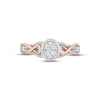 Thumbnail Image 2 of Hallmark Diamonds Promise Ring 1/5 ct tw Sterling Silver & 10K Rose Gold