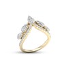 Thumbnail Image 2 of Diamond V Ring 1-1/2 ct tw Pear & Round-cut 14K Yellow Gold
