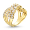 Thumbnail Image 1 of Diamond Crossover Ring 1-1/2 ct tw Marquise & Round-cut 14K Yellow Gold
