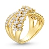 Thumbnail Image 2 of Diamond Crossover Ring 1-1/2 ct tw Marquise & Round-cut 14K Yellow Gold
