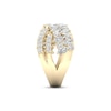 Thumbnail Image 3 of Diamond Crossover Ring 1-1/2 ct tw Marquise & Round-cut 14K Yellow Gold