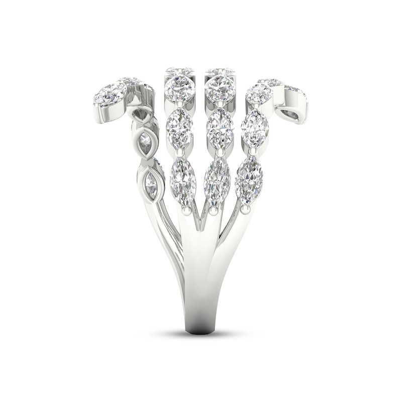 Main Image 3 of Diamond Ring 2 ct tw Marquise-cut 14K White Gold