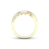 Thumbnail Image 4 of Diamond Bypass Ring 2-1/4 ct tw Oval & Round-cut 14K Yellow Gold