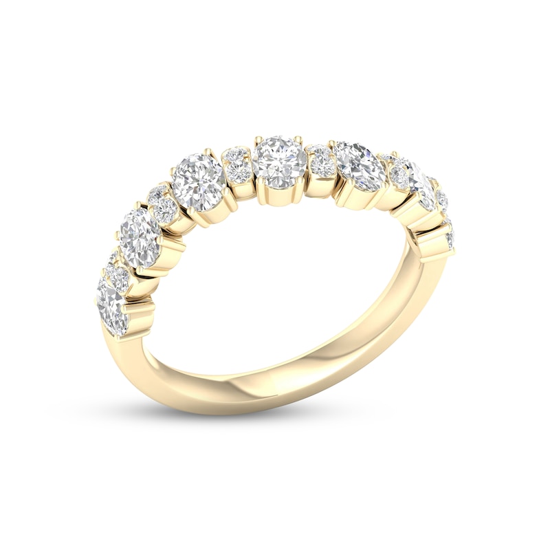 Main Image 2 of Diamond Ring 1-1/4 ct tw Oval & Round-cut 14K Yellow Gold