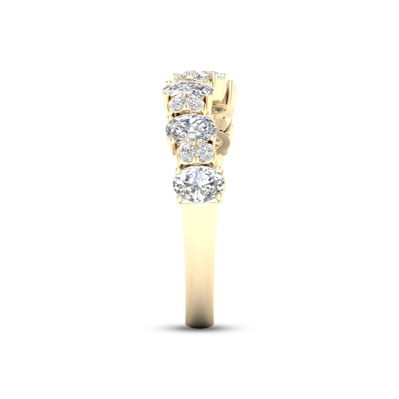 Main Image 3 of Diamond Ring 1-1/4 ct tw Oval & Round-cut 14K Yellow Gold