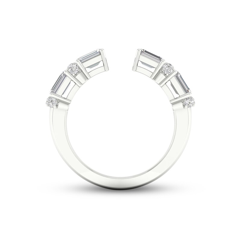 Main Image 4 of Diamond Deconstructed Ring 1 ct tw Emerald & Round-cut 14K White Gold