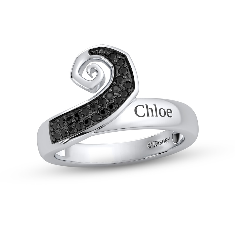 Main Image 1 of Disney Treasures The Nightmare Before Christmas Black Diamond Ring 1/5 ct tw 10K White Gold