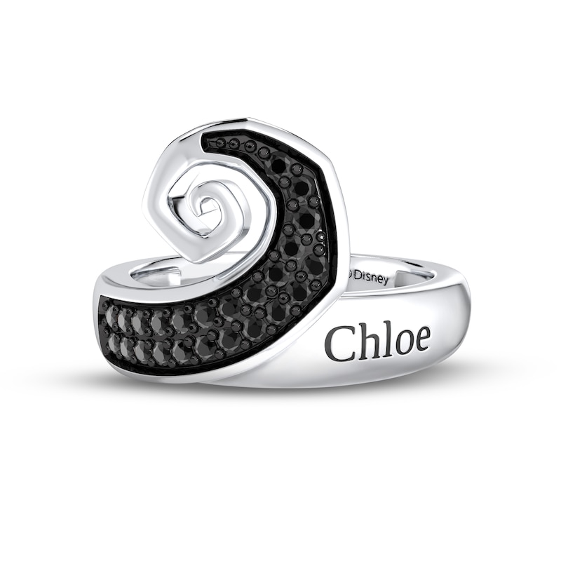 Main Image 2 of Disney Treasures The Nightmare Before Christmas Black Diamond Ring 1/5 ct tw 10K White Gold
