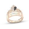Thumbnail Image 1 of Disney Treasures Alice in Wonderland Black & White Diamond Heart Ring 1/4 ct tw 10K Rose Gold
