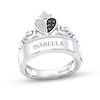 Thumbnail Image 0 of Disney Treasures Alice in Wonderland Black & White Diamond Heart Ring 1/4 ct tw 10K White Gold