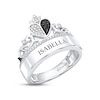 Thumbnail Image 1 of Disney Treasures Alice in Wonderland Black & White Diamond Heart Ring 1/4 ct tw 10K White Gold