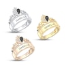 Thumbnail Image 3 of Disney Treasures Alice in Wonderland Black & White Diamond Heart Ring 1/4 ct tw 10K Yellow Gold