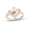 Thumbnail Image 0 of Disney Treasures Alice in Wonderland Diamond Heart Ring 1/6 ct tw 10K Rose Gold