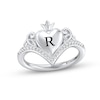 Thumbnail Image 0 of Disney Treasures Alice in Wonderland Diamond Heart Ring 1/6 ct tw 10K White Gold