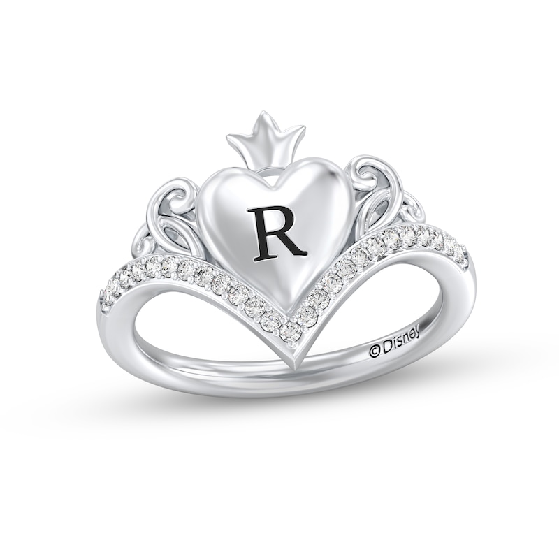 Main Image 1 of Disney Treasures Alice in Wonderland Diamond Heart Ring 1/6 ct tw 10K White Gold