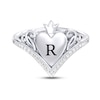 Thumbnail Image 2 of Disney Treasures Alice in Wonderland Diamond Heart Ring 1/6 ct tw 10K White Gold