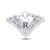 Thumbnail Image 1 of Disney Treasures Alice in Wonderland Diamond Heart Ring 1/6 ct tw 10K White Gold