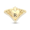 Thumbnail Image 1 of Disney Treasures Alice in Wonderland Diamond Heart Ring 1/6 ct tw 10K Yellow Gold