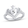Disney Treasures Alice in Wonderland Diamond Heart Ring 1/6 ct tw Sterling Silver