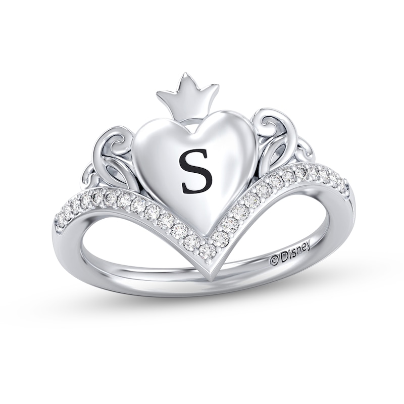 Main Image 1 of Disney Treasures Alice in Wonderland Diamond Heart Ring 1/6 ct tw Sterling Silver