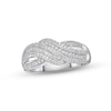 Thumbnail Image 1 of Diamond Five-Row Twist Ring 1/3 ct tw Round-cut Sterling Silver